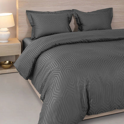 550 TC Italian Jacquard 100% Cotton Dark Grey