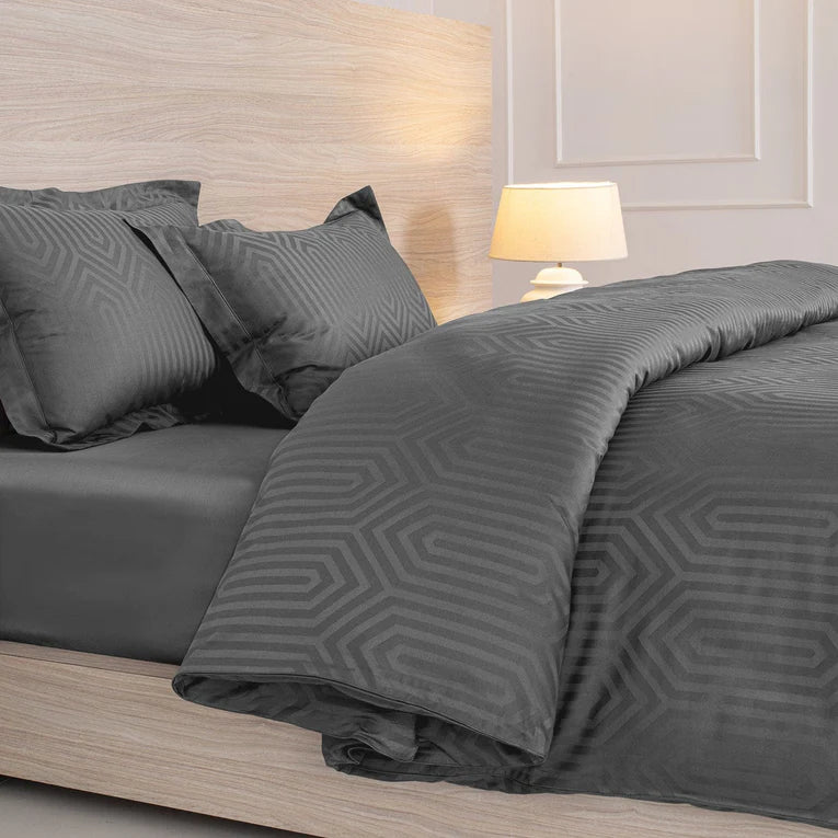 550 TC Italian Jacquard 100% Cotton Dark Grey