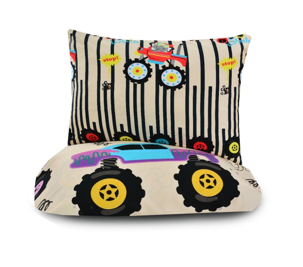Racing Truck Printed Bedsheet