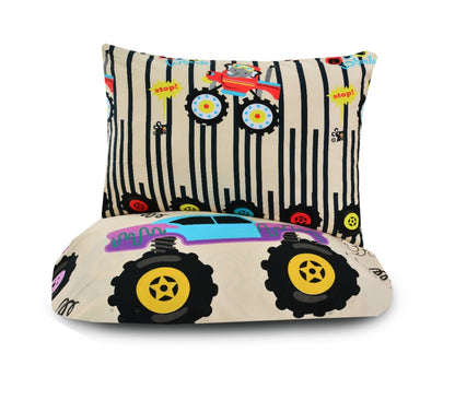 Racing Truck Printed Bedsheet