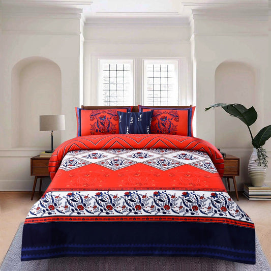 Digital Printed Bedsheet 4 Pcs