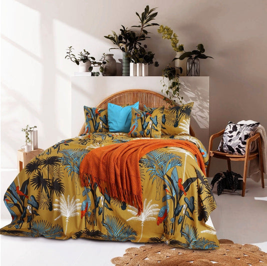 Lagoon Villas Digital Printed Bedsheet