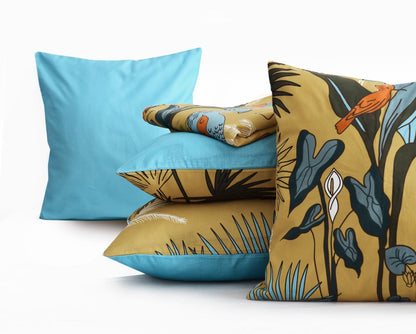 Lagoon Villas Digital Printed Bedsheet