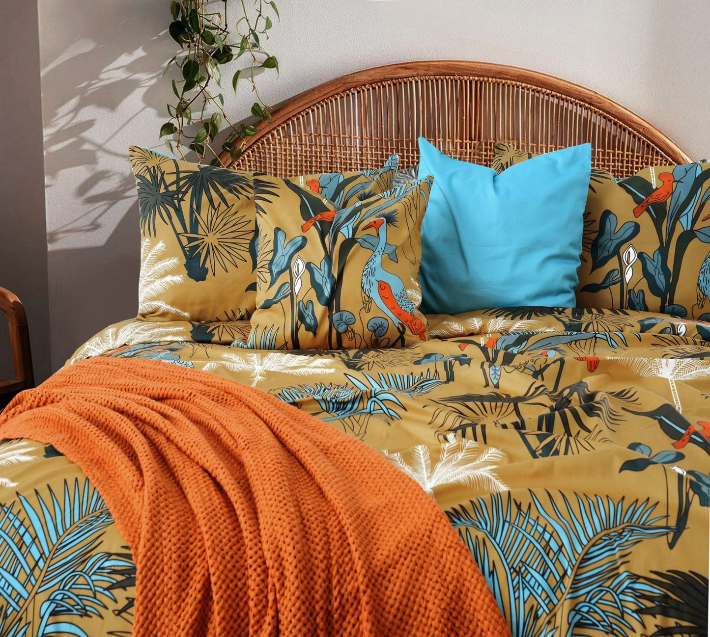 Lagoon Villas Digital Printed Bedsheet